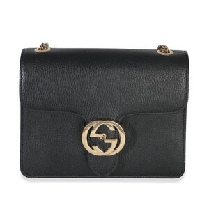 Gucci Black Dollar Calfskin Interlocking G Small Bag